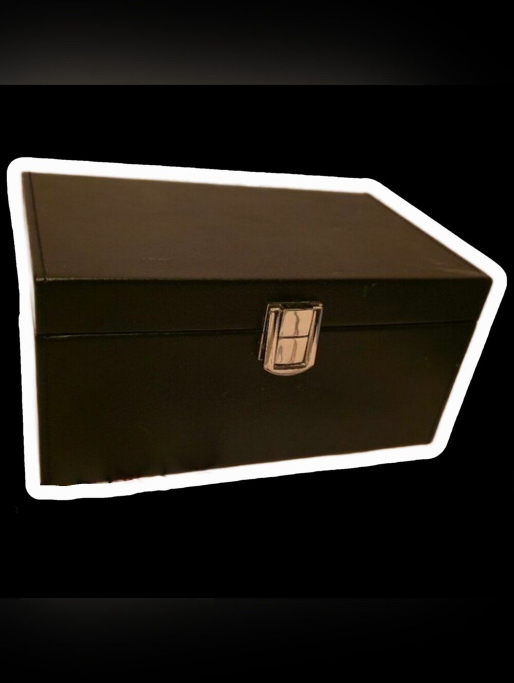 Black Jewelry or Accessory Box with Silver Latch